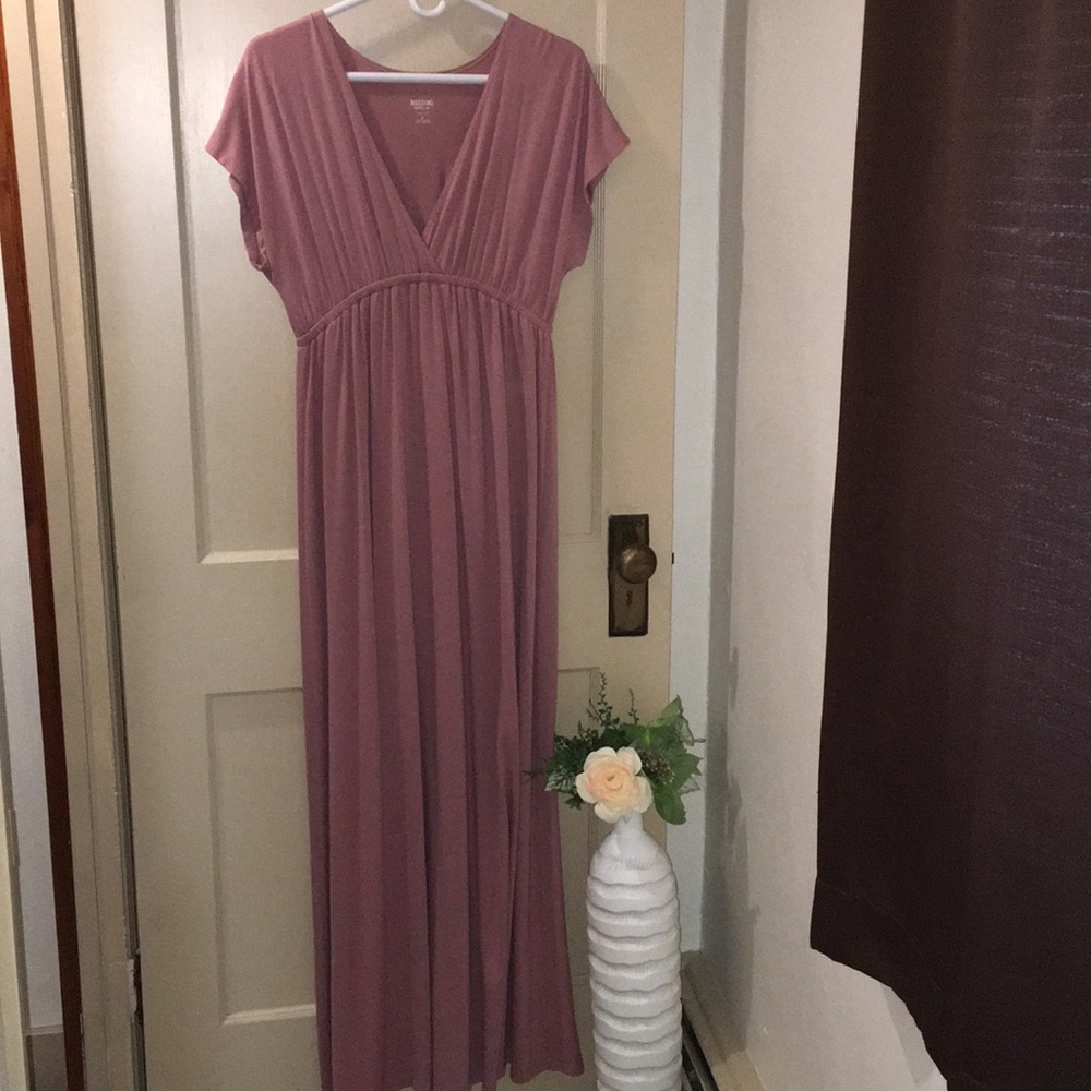 Rose pink maxi dress